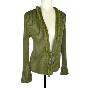 Helen Harper green ribbed cardigan